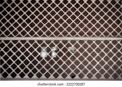 Prison interior. Window of a cell and jail, dark background