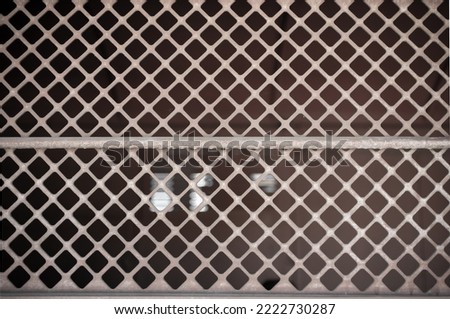 Prison interior. Window of a cell and jail, dark background