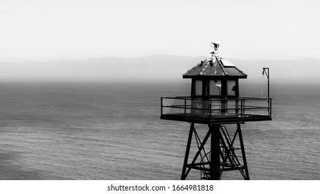 Prison Watch Tower On Alcatraz Island