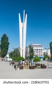 Pristina, Kosovo - June 5, 2022: Kosovo Brotherhood And Unity Monument At Adem Jashari Square.