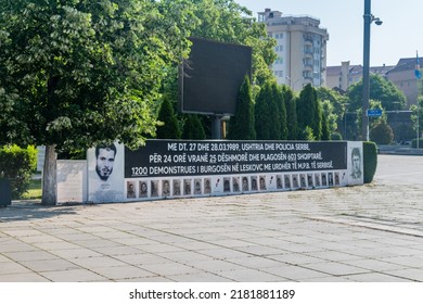Pristina, Kosovo - June 5, 2022: Memorial Of Killed And Wounded In March 27 And 28, 1989 By Serbian Army And Police.