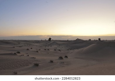 Pristine Desert and Sun Set
