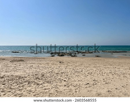Pristine Remote Empty Beach, Rocky Beach in the Mediterranean 