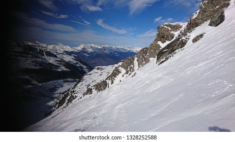 Pristine Snowy Slopes Of Tortin In Verbier Resort - Switzerland