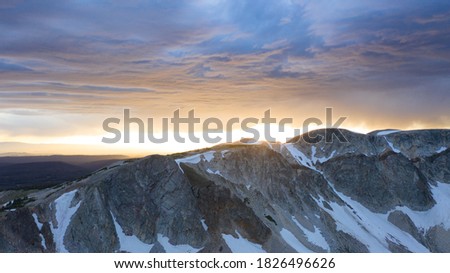 Pristine Sunset of medicine bow in the Rockies