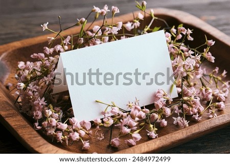 A pristine white blank card