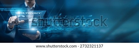 Privacy officer using a smart tablet for performance monitoring data privacy policies, compliance encryption automation governance control reporting transparency, and accuracy.