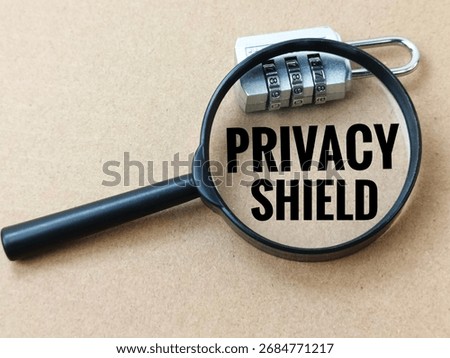 Privacy Shield Concept with Digital Security Symbol and Cyber Protection Idea, Data Safety for Online Confidential Information, Cybersecurity Defense and Secure Access. 