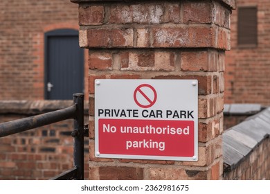 Private car park no unathorized parking sign, information and transport concept illustration. - Powered by Shutterstock