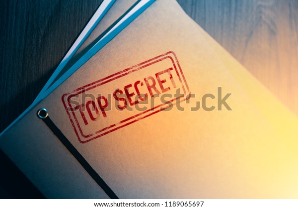 Private
investigator desk with top secret
envelopes