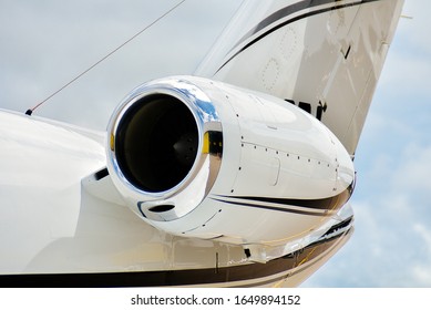 Private Jet Engine Close up
