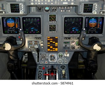 Private Jet, Gulfstream, Instrument Panel Detail