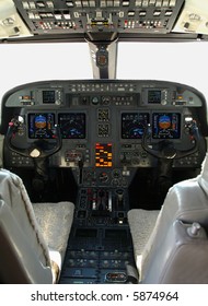 Private Jet, Gulfstream,  Instrument Panel And Controls