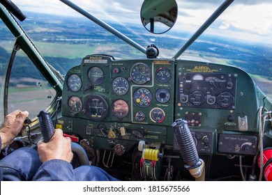 Private Plane PZL 104 WILGA 35A Cockpit In Flight (April 2018, Lithuania) 