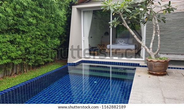 Private Pool Villa Hotel Room Stock Photo Edit Now 1162882189