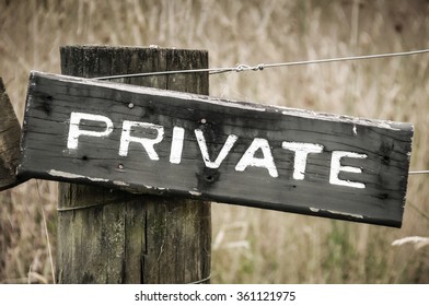 Private signage - Shutterstock ID 361121975