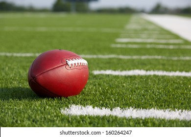 Pro American Football On The Field With Room For Copy