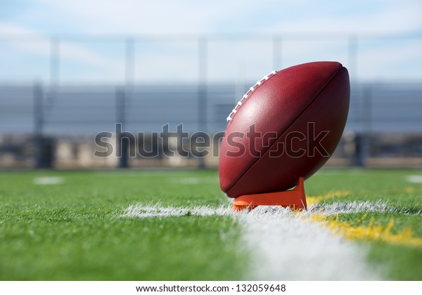 Pro American Football Ready Kickoff Stock Photo 132059648 