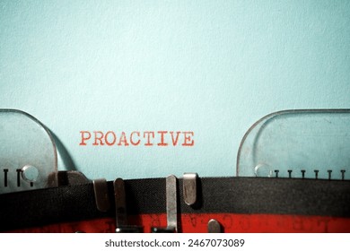 proactive word written with a typewriter