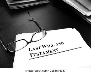 Probate Last Will And Testament Estate Planning Documents On Desk With Glasses