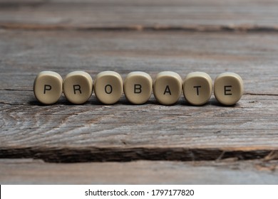 Probate Word Block On Wooden Background