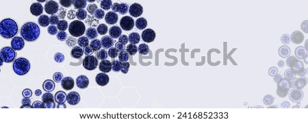 Probiotics, bacteria on white background. Bacteria and microorganisms. Microscopic probiotics, bacterial flora