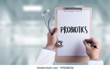 Probiotics Medical Equipment  Eating Healthy Concept.