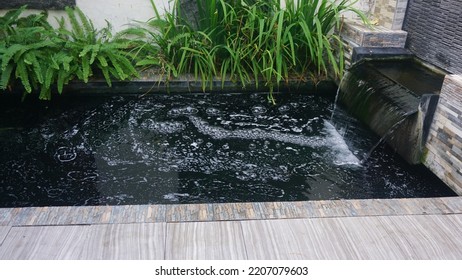 Problem Pond Foam Forming At The Base Of A Water Fall In A Koi Fish Pond