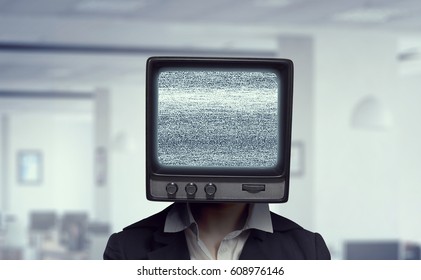 Problem of television addiction. Mixed media