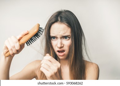 Similar Images, Stock Photos & Vectors of girl with a comb and problem ...