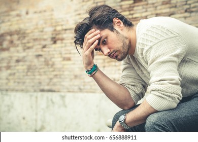 Sad Man On Bench Images, Stock Photos & Vectors | Shutterstock