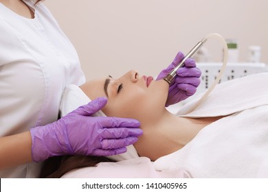 Procedure of Microdermabrasion. Healthcare clinic cosmetology.