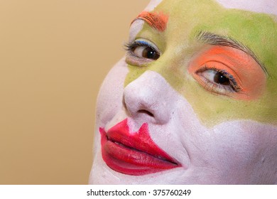 The process of applying makeup. The work of professional make-up artist