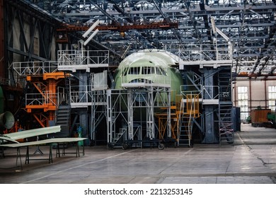 Process of assembling of aircraft in the factory - Shutterstock ID 2213253145
