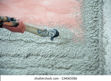 The Process Of Automatically Applying Plaster (machine For Applying Plaster)