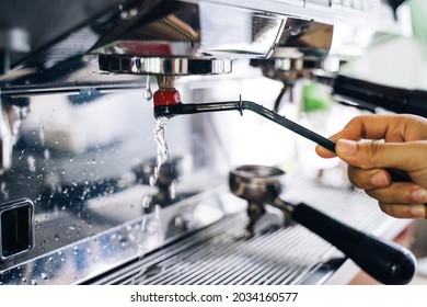 The process of cleaning coffee machine - Powered by Shutterstock