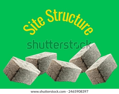 The process of creating a clean and organized website structure so that visitors and search engines can simply navigate and comprehend the information. Use block concrete. in a green backdrop.
