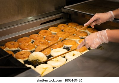 Process Of Frying Donuts From Scratch