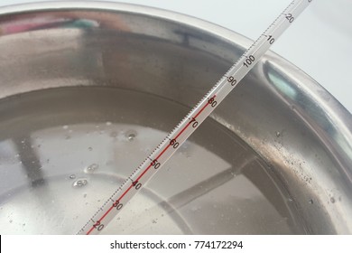 Process Of Handmade Soap, Measuring Lye Solution Temperature