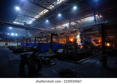 Process of Iron pipe casting at the foundry. - Powered by Shutterstock