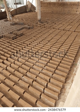 the process of making clay bricks in Godean Yogyakarta