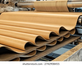 the process of making sheets with a corrugated machine