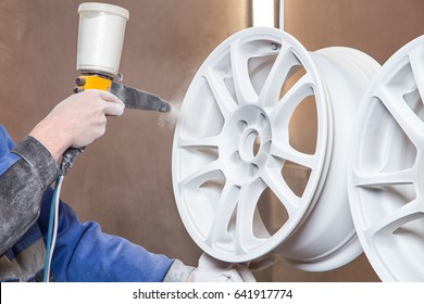 Process Of Powder Painting Auto Wheels