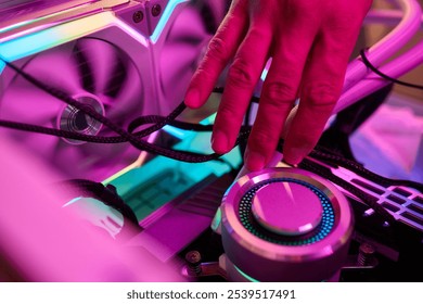 The process of properly installing a CPU cooler water cooling in a custom built personal computer system