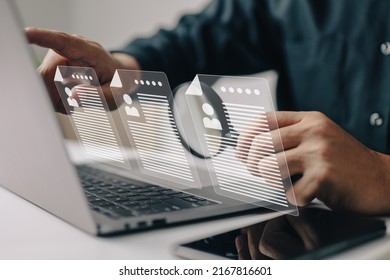 The process of selecting candidates for interviews and hiring jobs through the use of an internet recruiting agency.