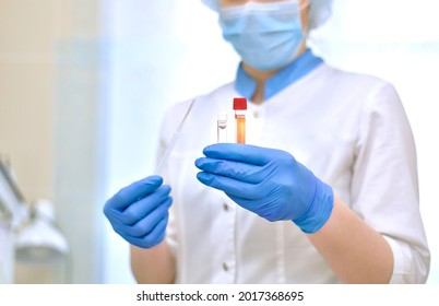 The Process Of Separating Blood Serum From Fibrinogen In The Laboratory.