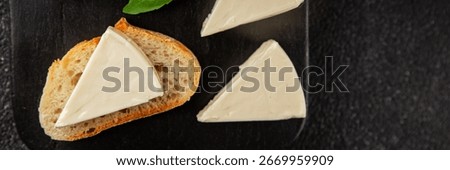 Processed cheese spread portion size cheese for sandwich tasty snack fresh delicious gourmet food background on the table rustic food top view copy space