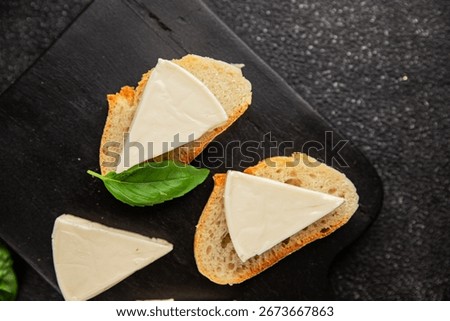 Processed cheese spread portion size cheese for sandwich tasty snack fresh delicious gourmet food background on the table rustic food top view copy space