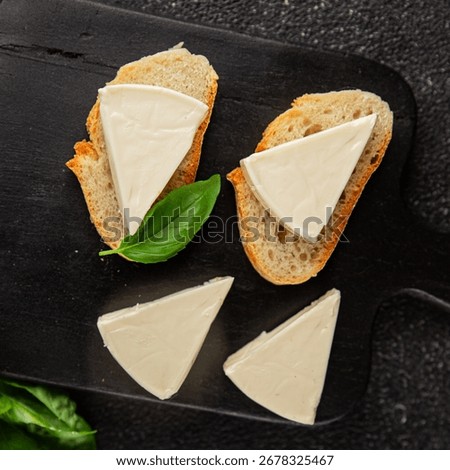 Processed cheese spread portion size cheese for sandwich tasty snack fresh delicious gourmet food background on the table rustic food top view copy space