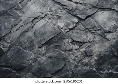 Processed collage of grey mountain cliff rock stone surface texture. Background for banner, backdrop or texture for 3D mapping